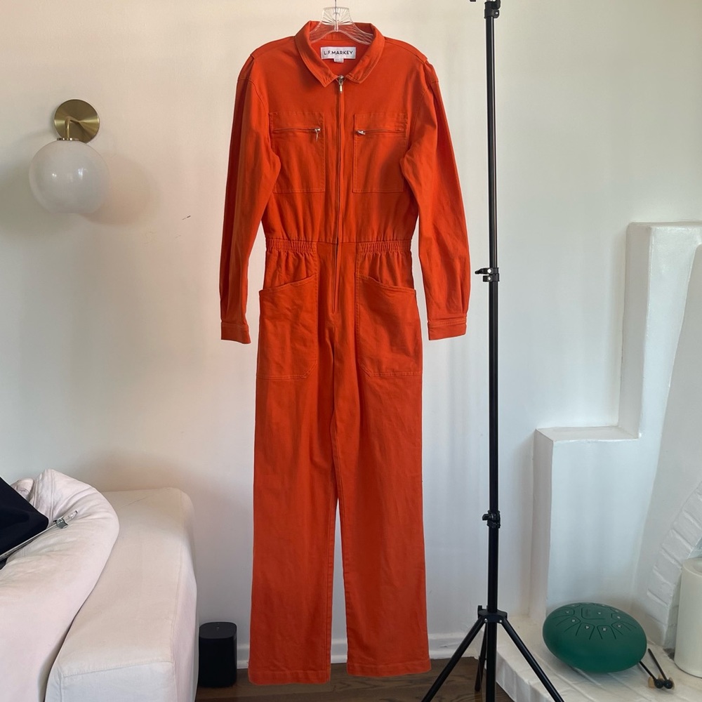 L.F.Markey orange boiler suit, us size 4